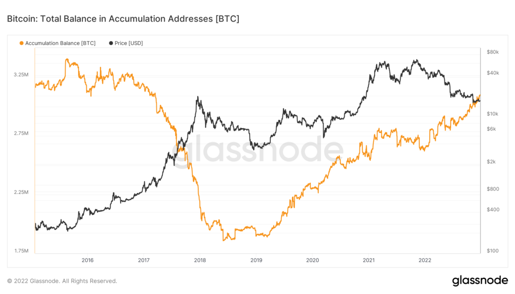 Bitcoin accumulation addresses near record 800K despite whale selling