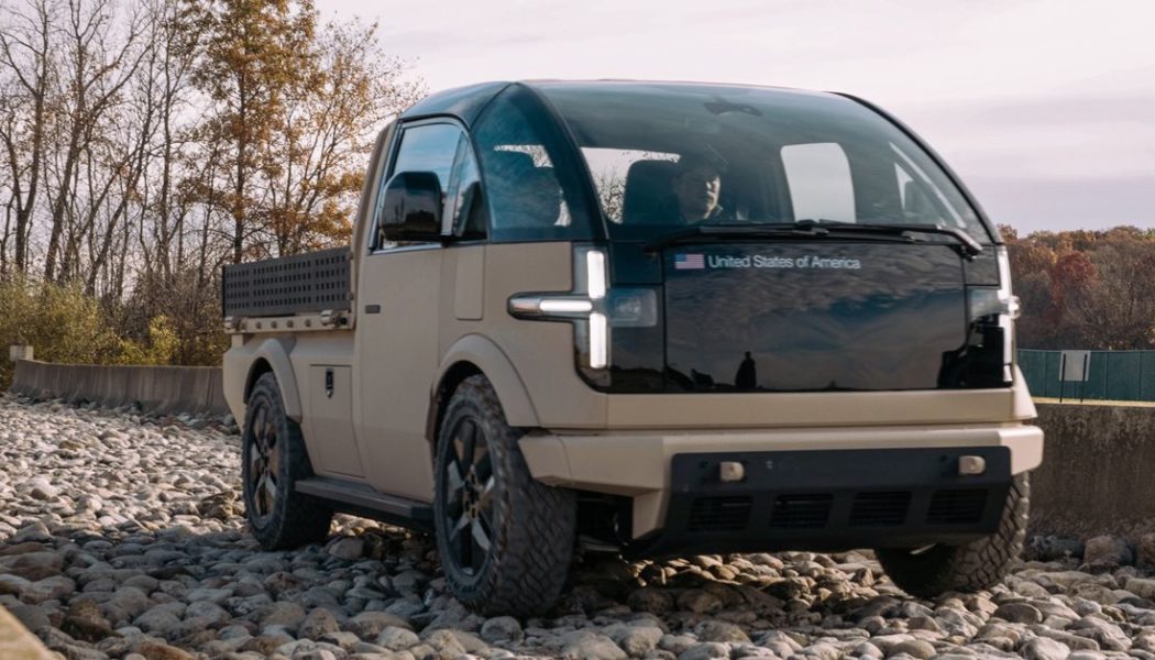 Canoo repurposed its bubbly electric pickup truck for the US Army