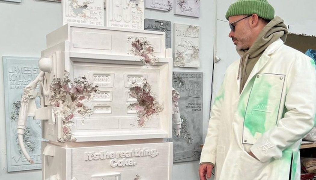 Daniel Arsham Presents Crystal-Eroded Gas Pump Relic