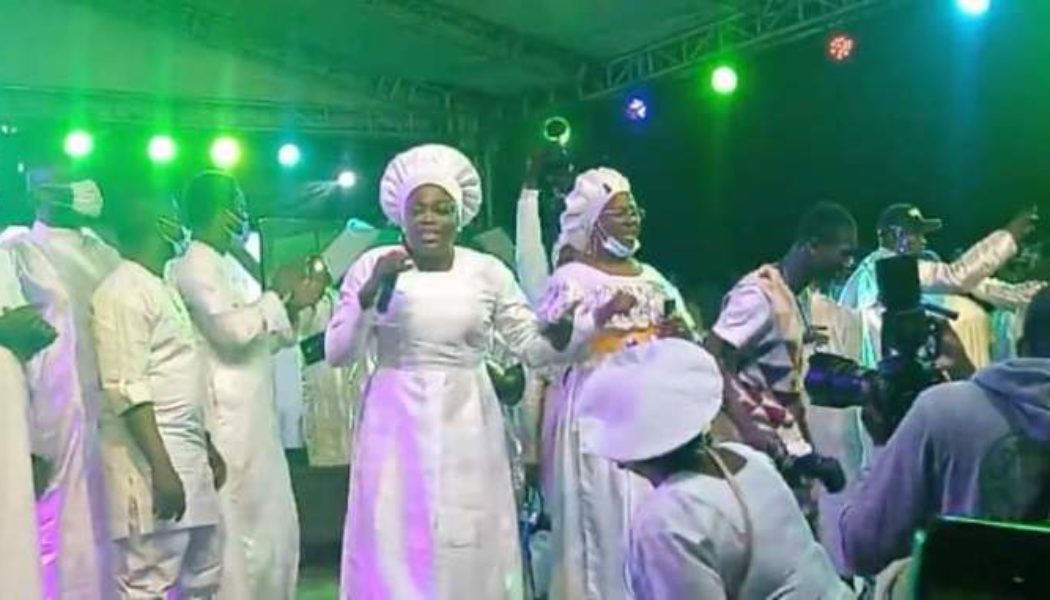 Funke Akindele Solicits Prayers At Celestial Church Event