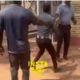 Godfrey Okeye university security guard captured flogging his female colleague