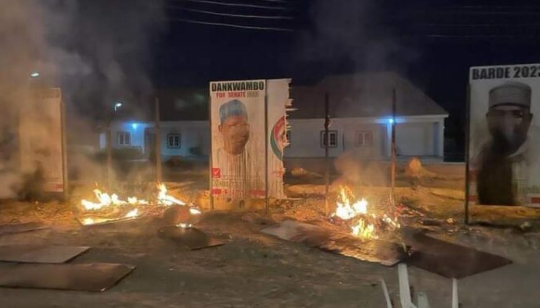 PHOTOS: PDP Campaign Billboards Burnt In Gombe