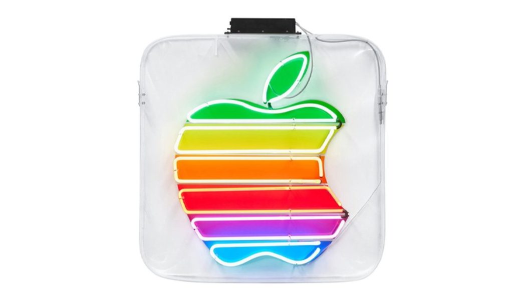 Rainbow Apple Logo Sign Appears at Sotheby’s Auction