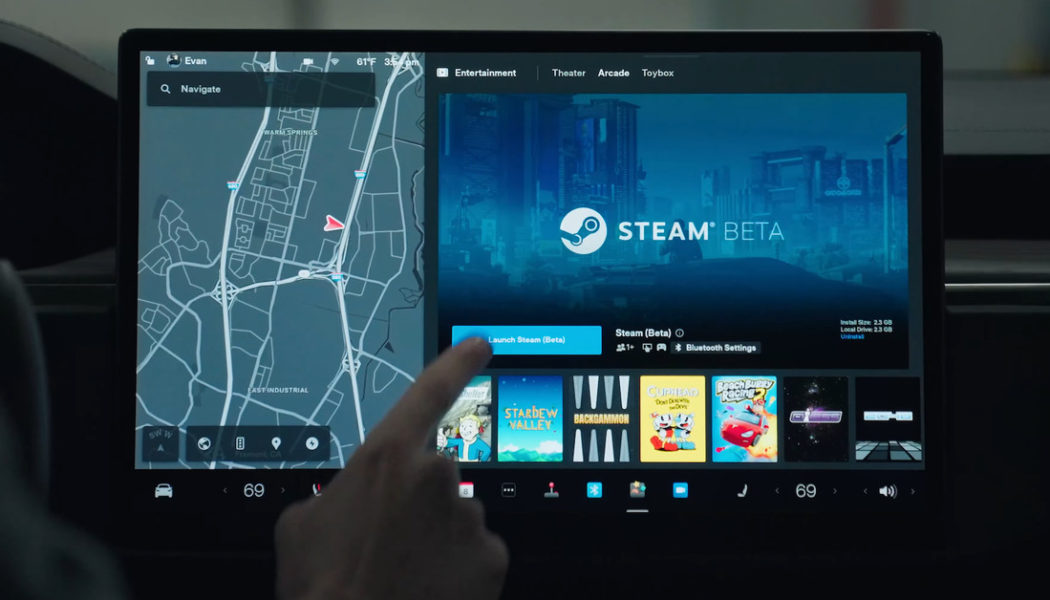 Tesla’s latest update adds Steam games and Apple Music