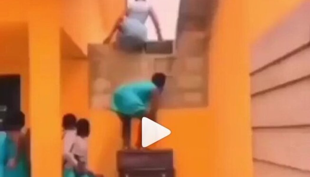 Where Are They Off To? – Female Secondary School Students Scaling The Fence During School Hours (VIDEO)