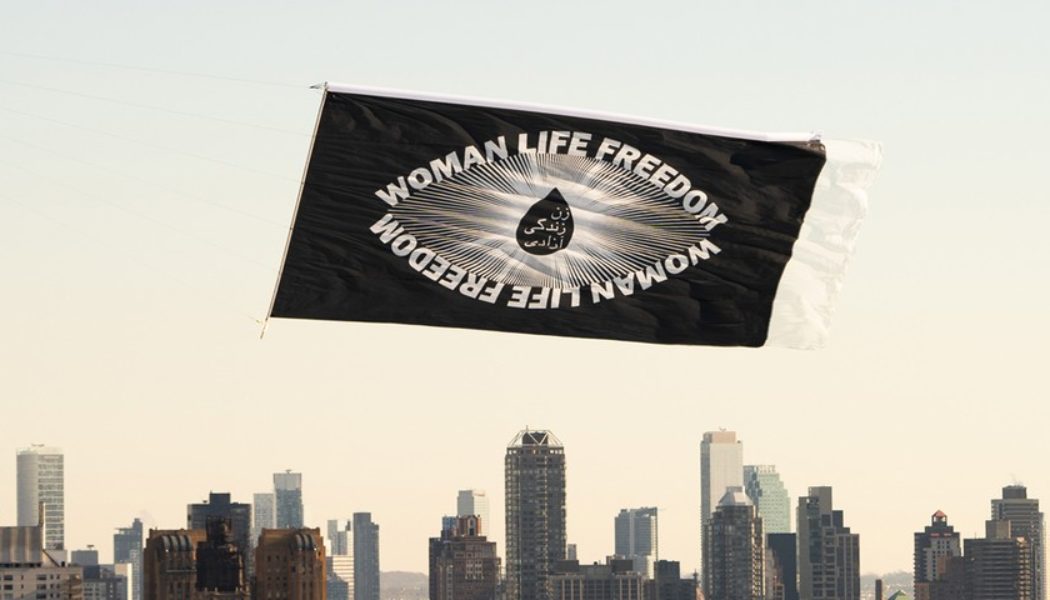 “Woman Life Freedom” Banner Flies Across New York City