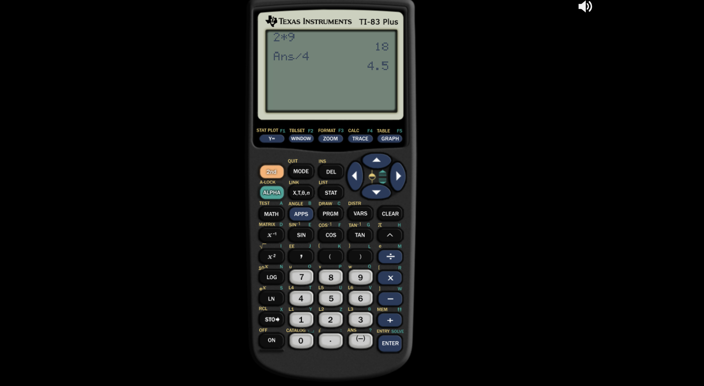 Doing some tough math problems on the good ol’ TI-83 Plus.