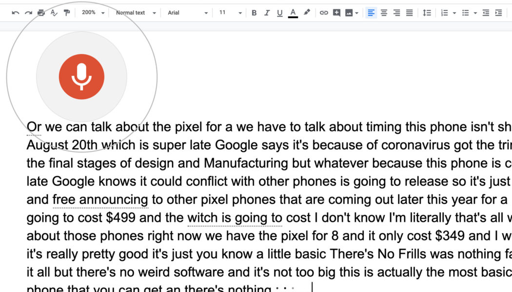 Improved voice typing in Google Docs is coming to more browsers