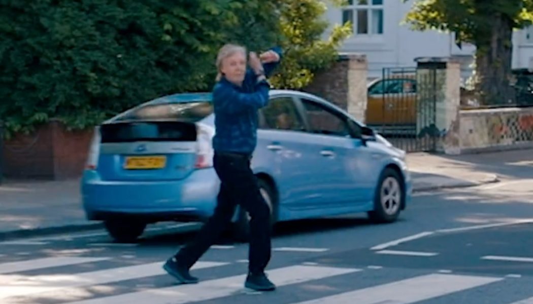 Paul McCartney Nearly Hit by a Car While Recreating Abbey Road Album Cover: Watch