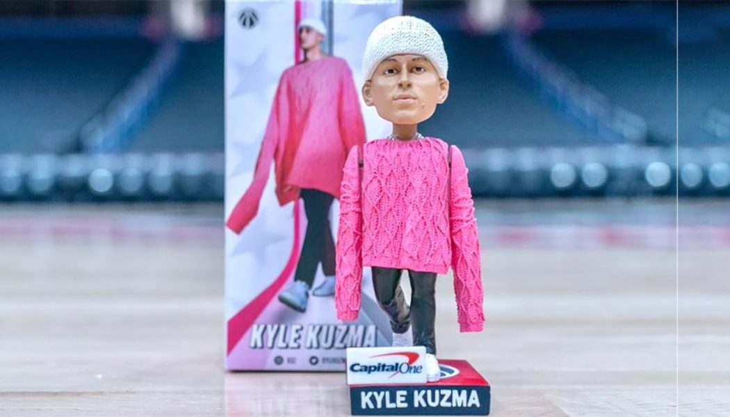 The Washington Wizards Immortalize Kyle Kuzma’s Pink Sweater Fit With a Bobblehead