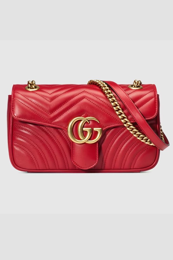 **GG Marmont Small Matelassé Shoulder Bag**, $3,695 at **[Gucci](https://go.skimresources.com?id=105419X1569491&xs=1&url=https%3A%2F%2Fwww.gucci.com%2Fau%2Fen_au%2Fpr%2Fwomen%2Fhandbags%2Fshoulder-bags-for-women%2Fgg-marmont-small-shoulder-bag-p-443497DTDIT6433|target="_blank"|rel="nofollow")**