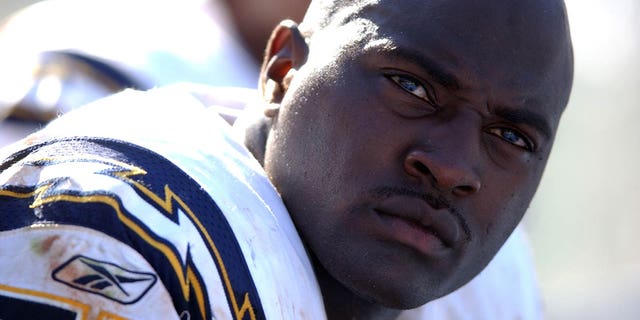 Chargers Marcellus Wiley against the Houston Texans at the Qualcomm Stadium, Sept. 15, 2002, in San Diego.