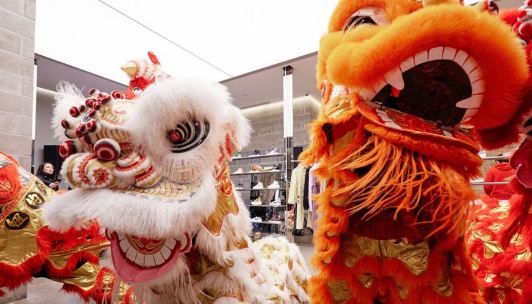 HBX and Nike NYC Celebrated the 2023 Lantern Festival With Lion Dancing and Chinese Calligraphy