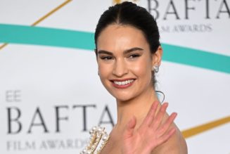 Lily James Wows in an Ultra Plunging White Gown at the 2023 BAFTAs