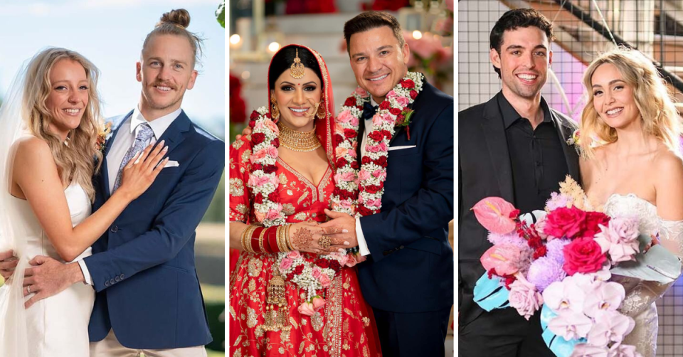 MAFS&#x002019; Lyndall and Cameron, Sandy and Dan, and Tahnee and Oliver.