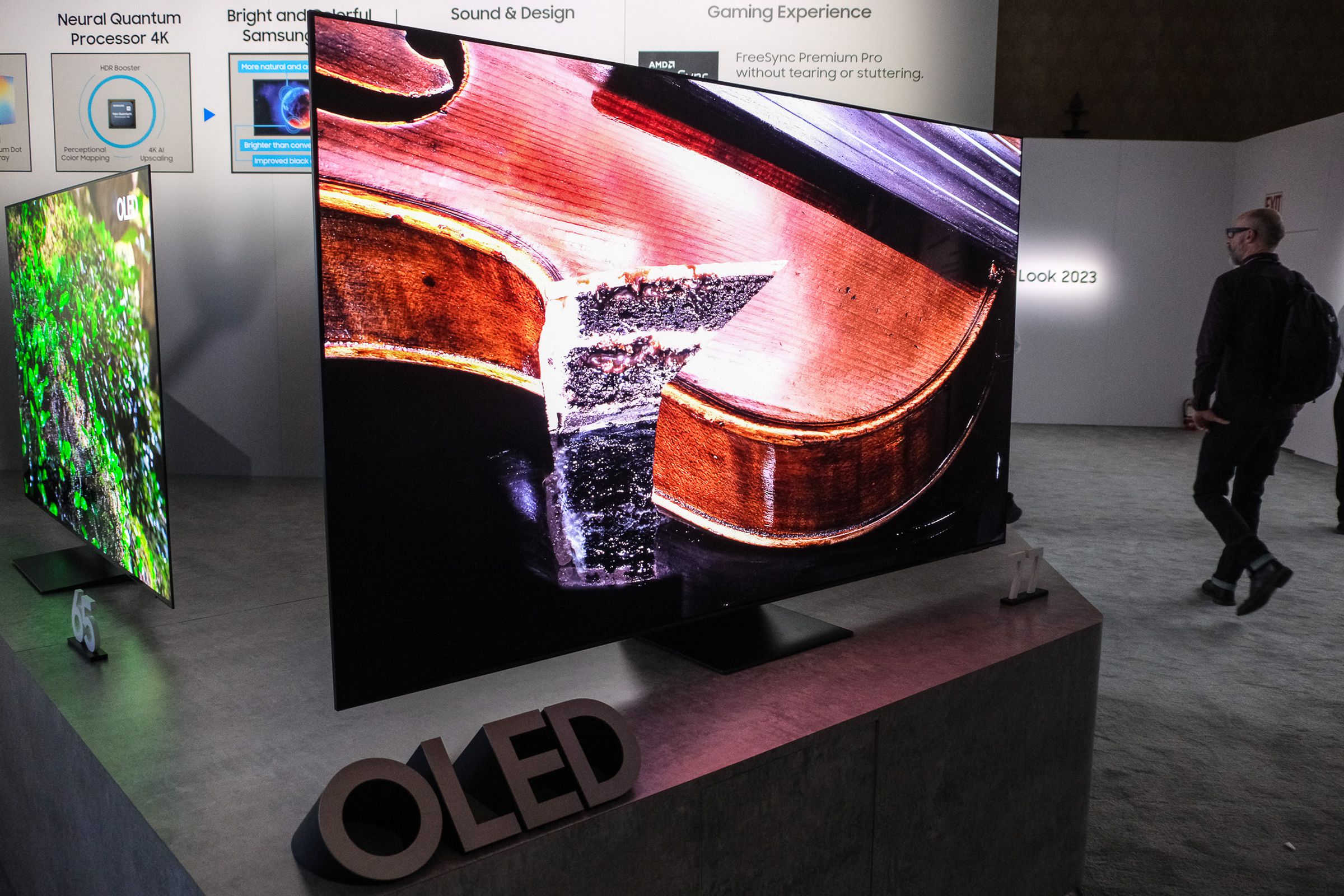 A photo of Samsung’s new S95C QD-OLED TV.