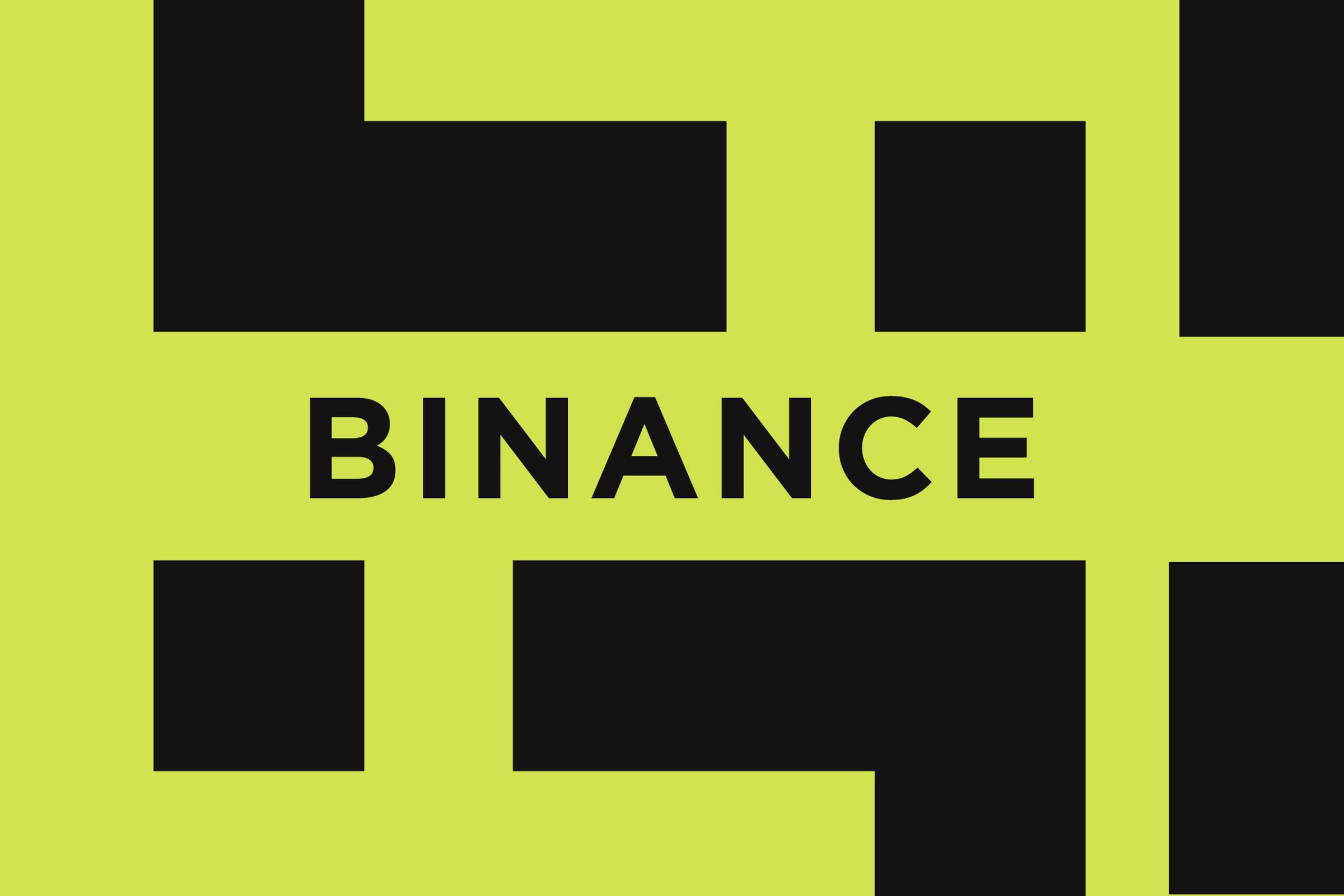 An image showing the Binance logo on a black and green background