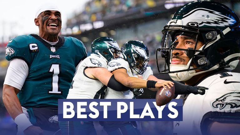 Check out the best plays from Philadelphia Eagles star quarterback Jalen Hurts during the 2022 NFL season