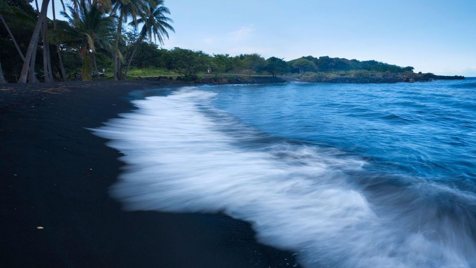 Professor Poremba was drawn to the tinkling-glass sounds of waves on a volcanic beach (Credit: James Osmond/Alamy)