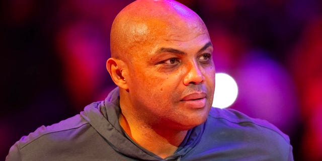 Phoenix Suns former player Charles Barkley in attendance at Footprint Center.