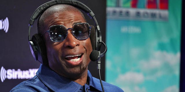  Deion Sanders attends SiriusXM At Super Bowl LVII on February 09, 2023 in Phoenix, Arizona.