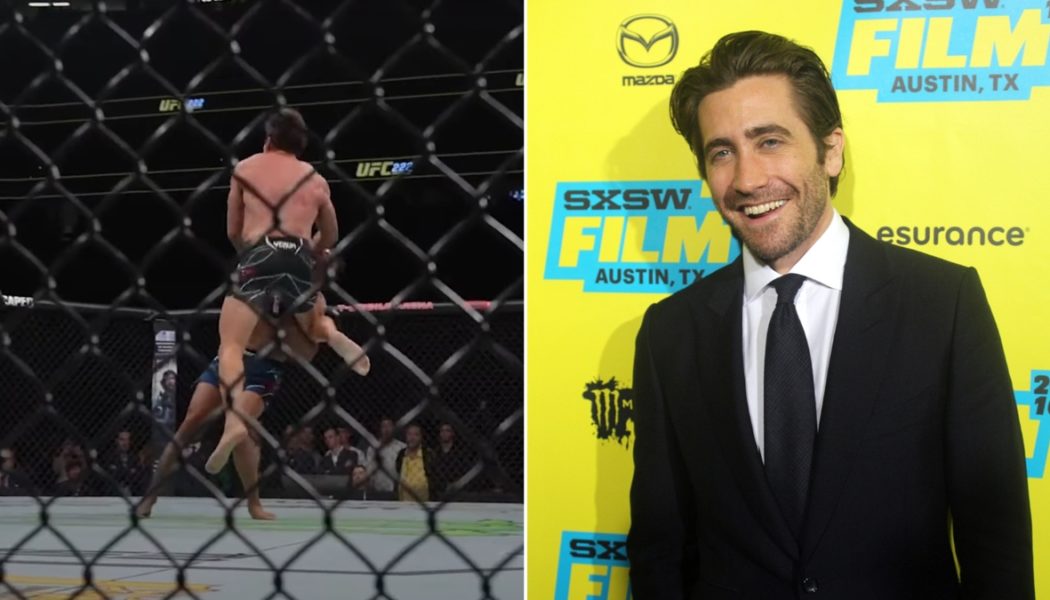 Jake Gyllenhaal Hits Flying Knee at UFC Event for Road House Scene: Watch