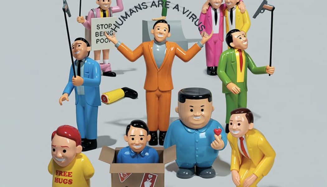 Joan Cornellá and AllRightsReserved Celebrate Their 10th Collaboration With the ‘Humans Are a Virus’ Vinyl Figure