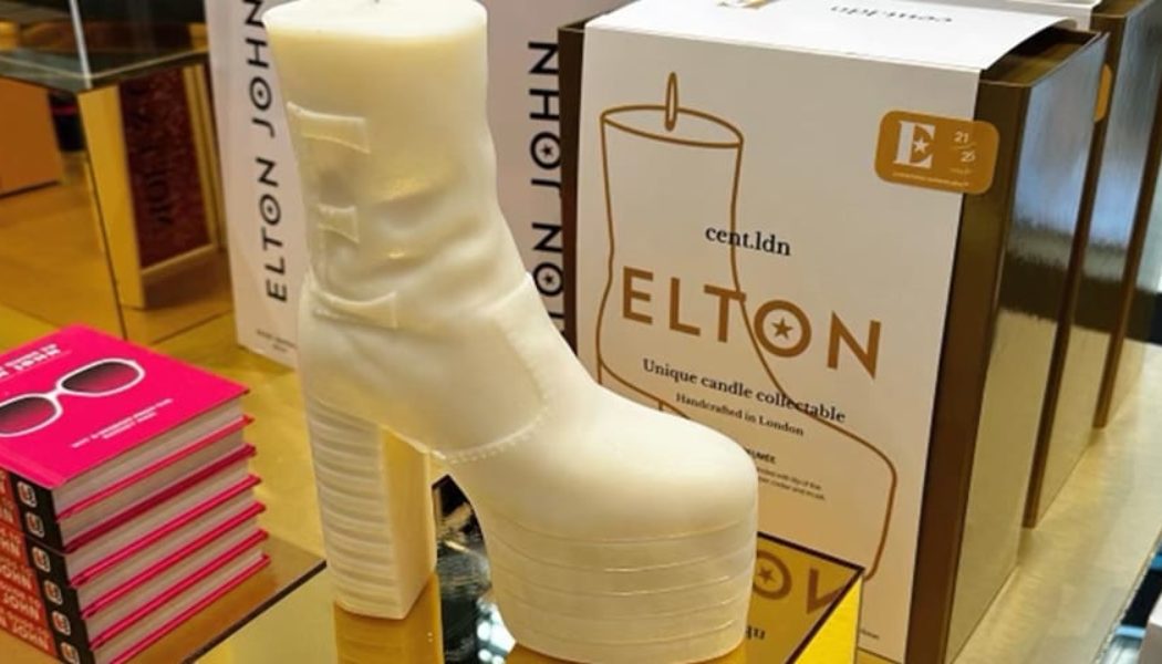 Light Up Elton John's Platform Boots With cent.ldn's Candle Collectibles