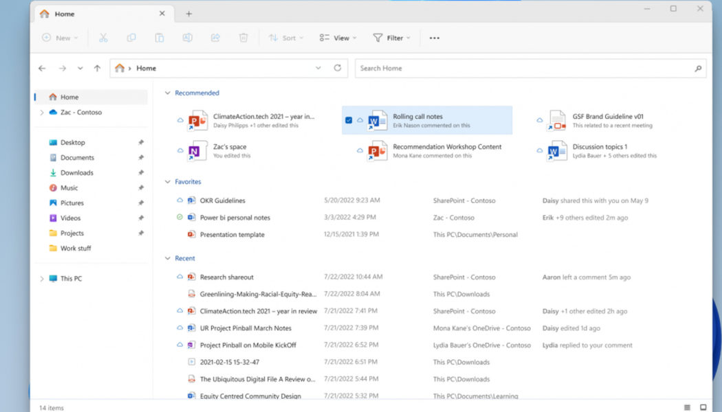 Microsoft is testing file recommendations in Explorer