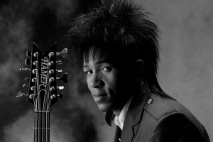 Portrait of Doug Pinnick of Kings X in a photo studio in Chicago, Illinois, September 20, 1991. (Photo by Paul Natkin/Getty Images)