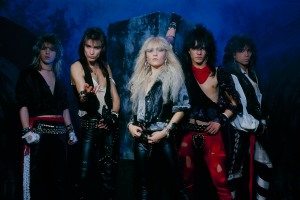 UNITED KINGDOM - JANUARY 01: Posed group portrait of Warlock with lead singer Doro Pesch (centre) in 1985. (Photo by Fin Costello/Redferns)