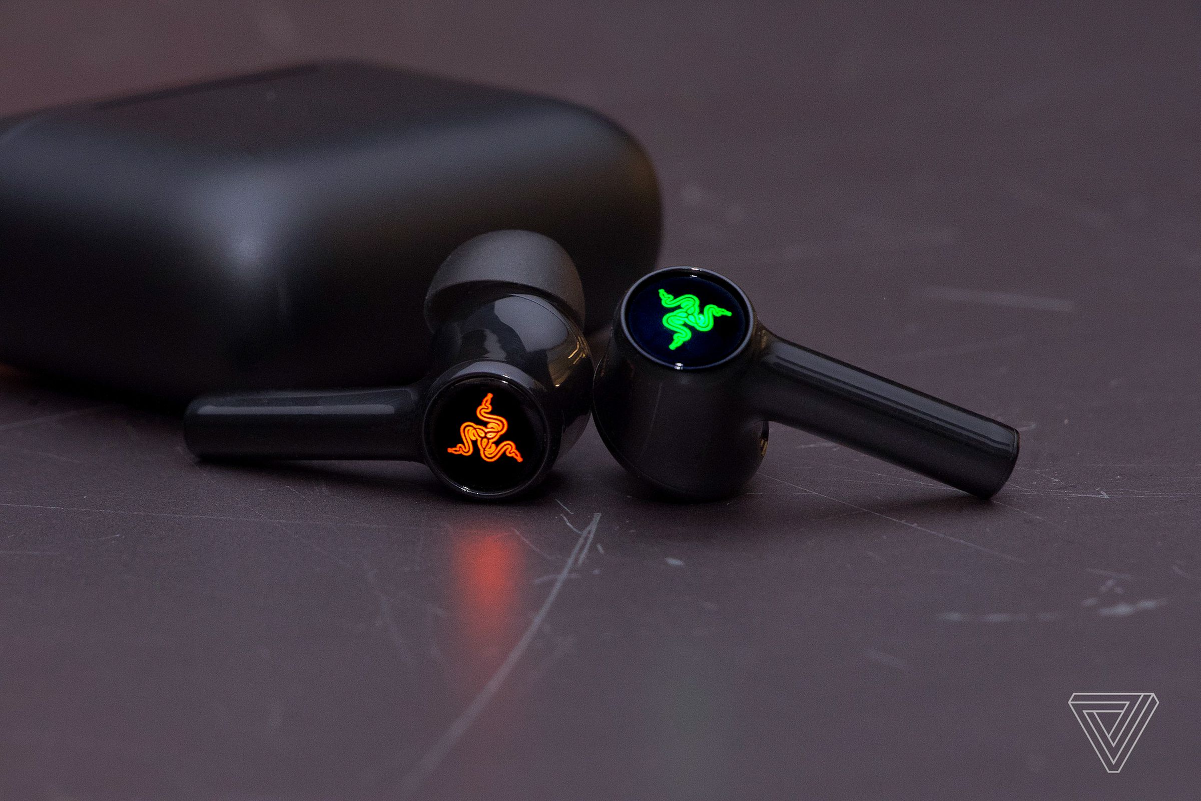 Razer’s Hammerhead True Wireless earbuds have flashy RGB lighting.