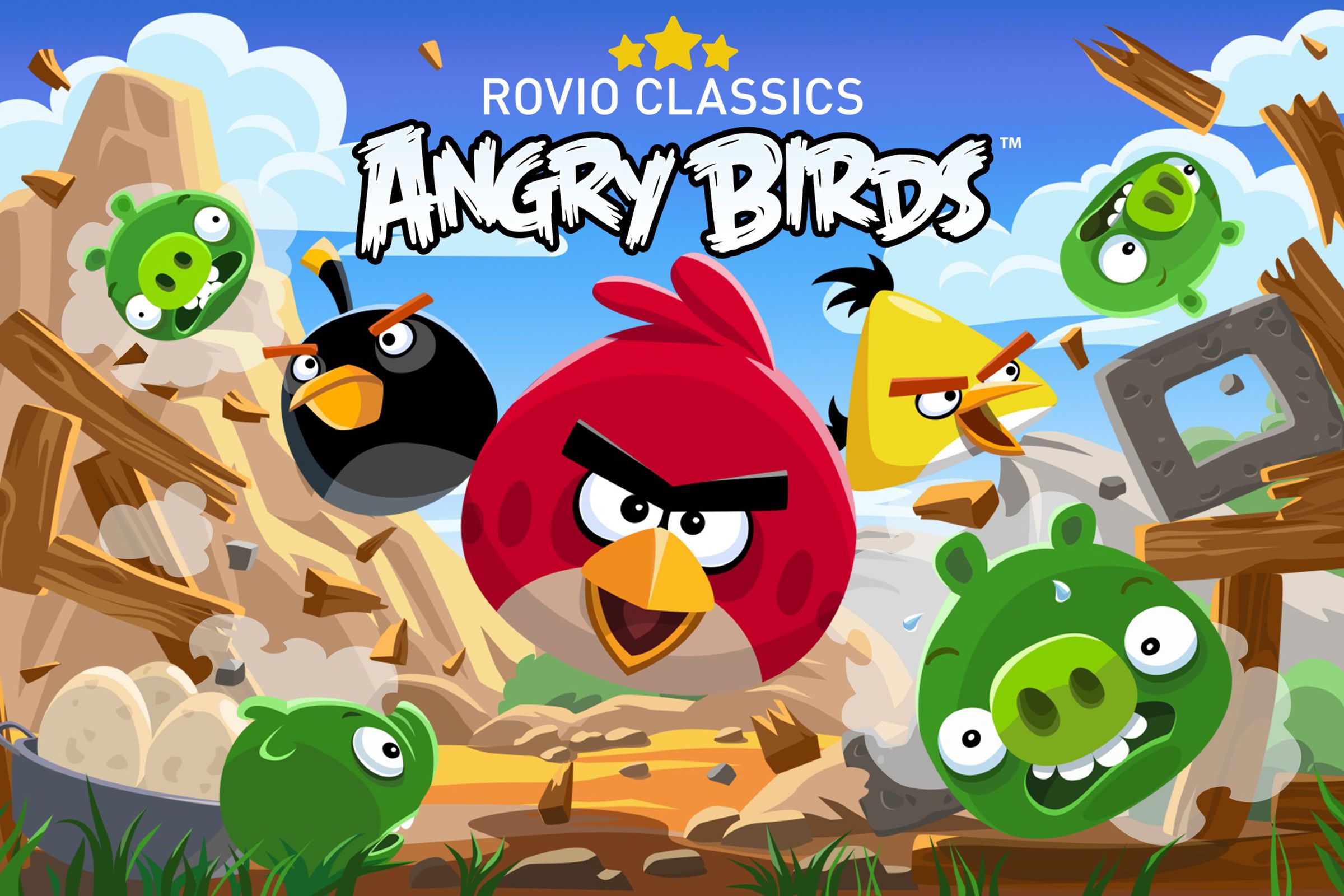 Promotional art for Rovio Classics: Angry Birds.