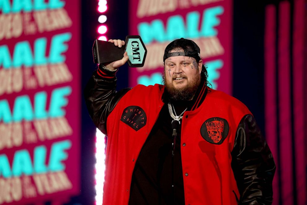 PHOTO: Jelly Roll accepts the Male Video of the Year Award onstage during the 2023 CMT Music Awards at Moody Center, April 02, 2023 in Austin, Texas.