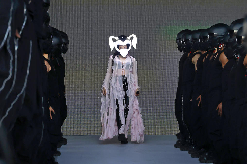 Rosal&#xed;a performs at Coachella 2023. (Photo: Frazer Harrison/Getty Images for Coachella)