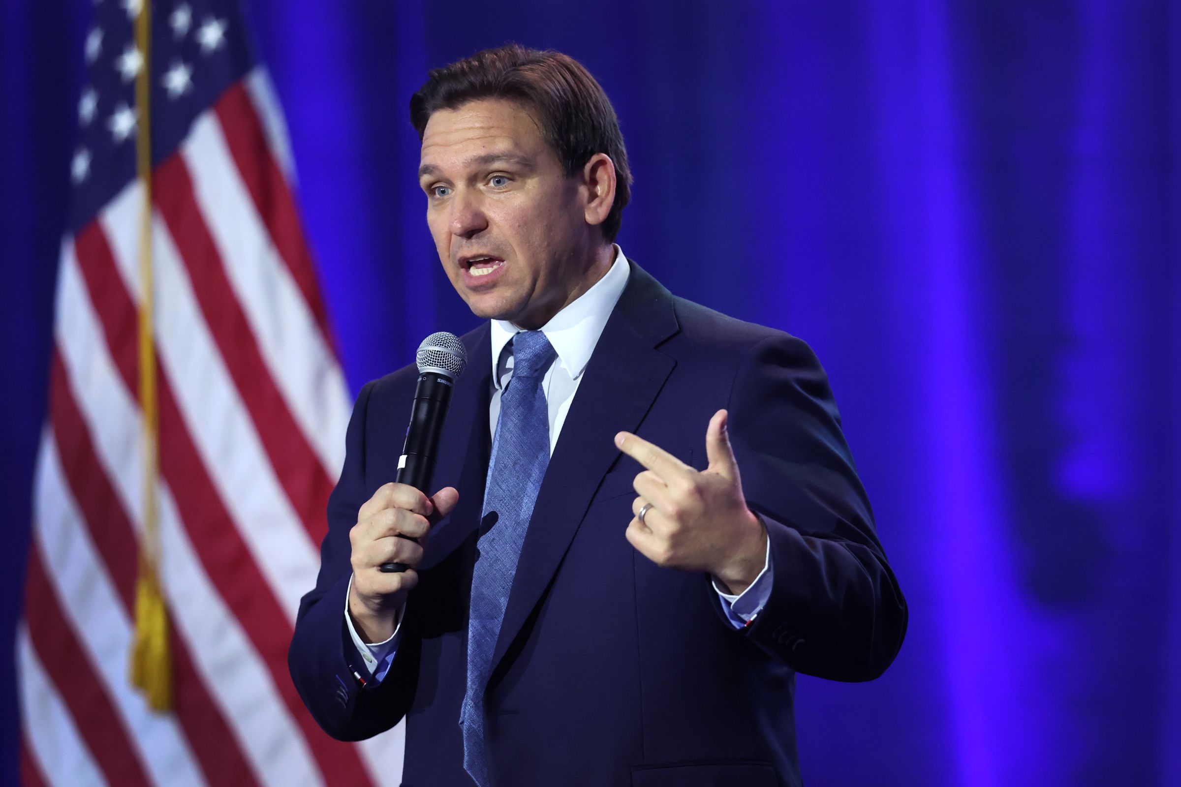 Florida Governor Ron DeSantis Speaks At The Freedom Blueprint In Iowa