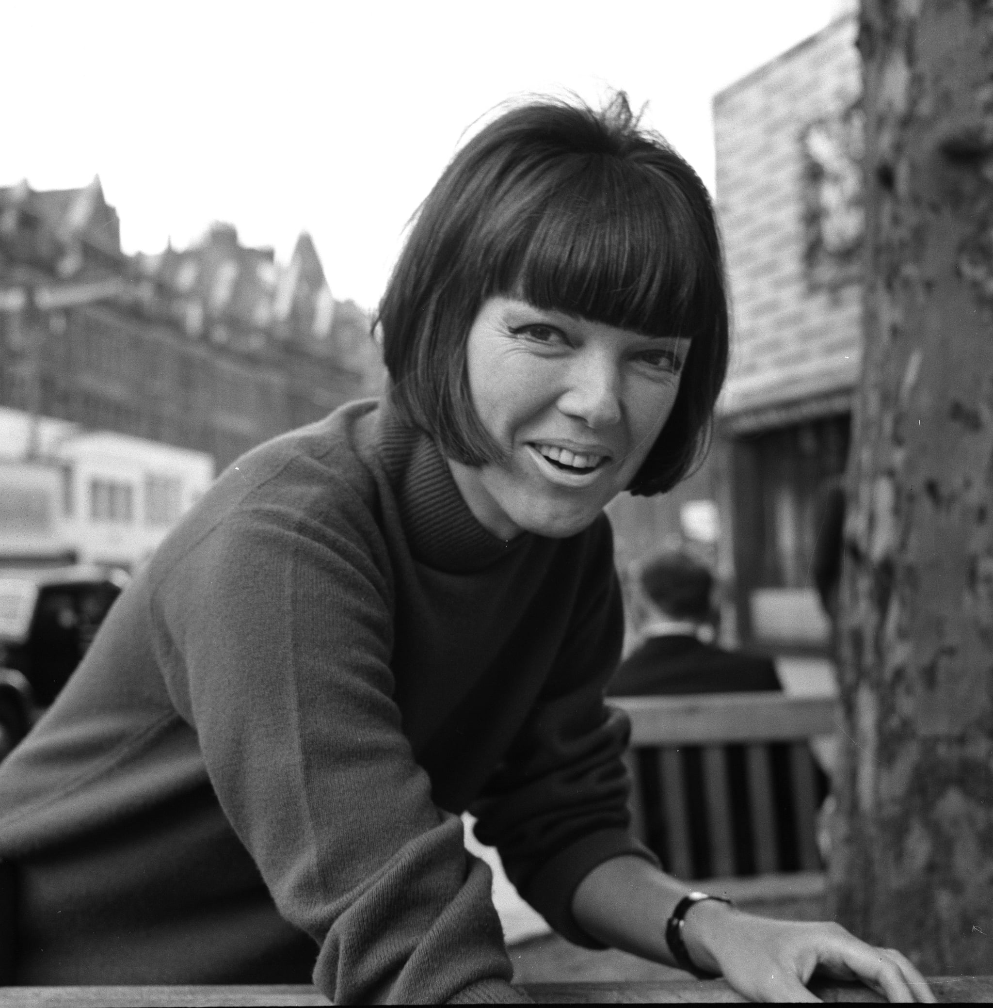 Mary Quant, fashion designer and expert, pictured in London, 18th September 1962 . (Photo by Tommy Lea/Mirrorpix/Getty Images)