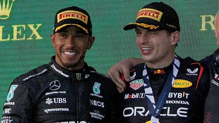 Lewis Hamilton finished second to Max Verstappen in Sunday's Australian Grand Prix