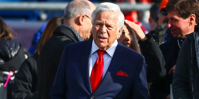 Owner Robert Kraft of the New England Patriots before a game against the Miami Dolphins at Gillette Stadium Dec. 29, 2019, in Foxborough, Mass.  