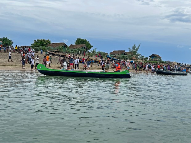 Side by side, a Vezo outrigger and Ponant Zodiac signify an incredible cultural exchange in the village of Sarodrano. (Photo by Norma Meyer)