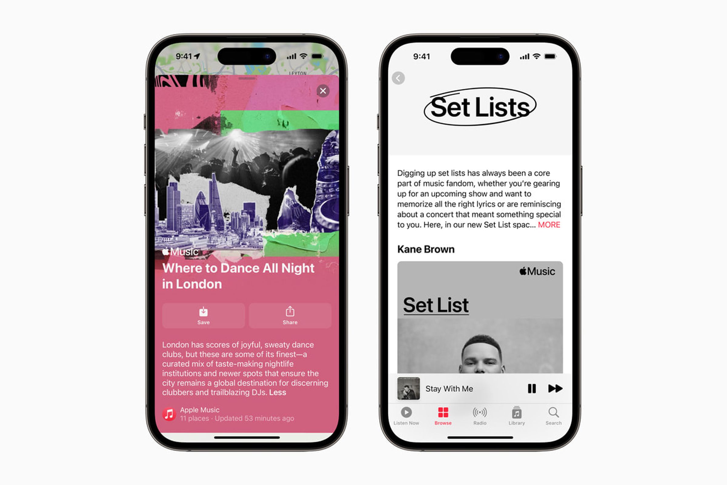 An image showing Apple’s new music discovery features