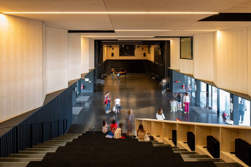 Photo of the interior of the music and dance facility