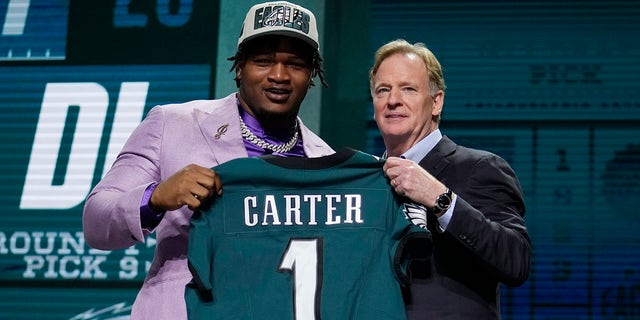 Jalen Carter and Roger Goodell