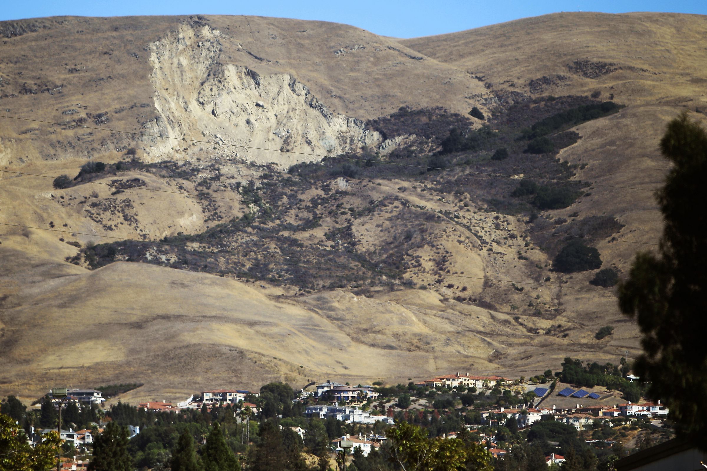 A barren mountainside