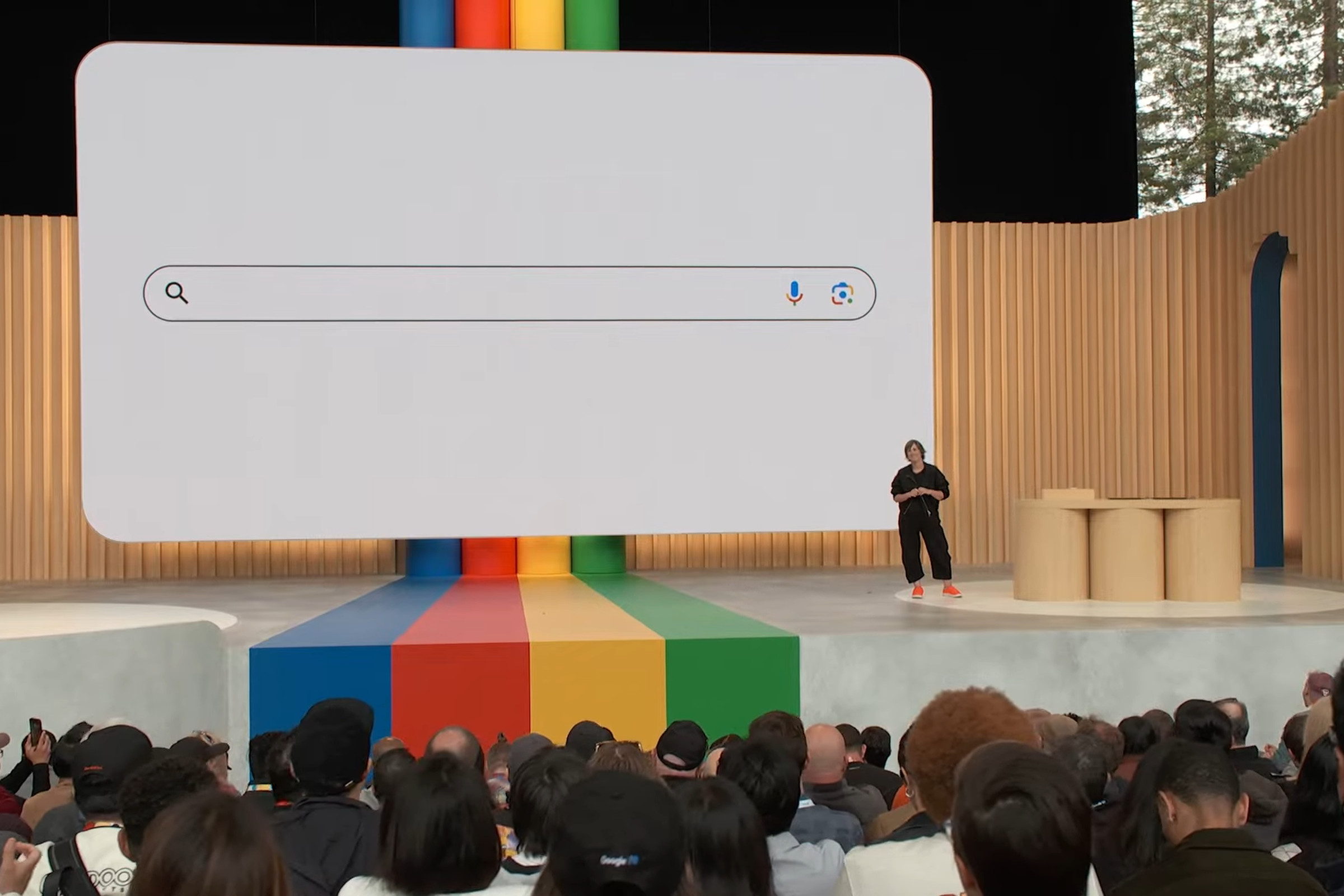 Google’s Cathy Edwards onstage at Google I/O 2023.