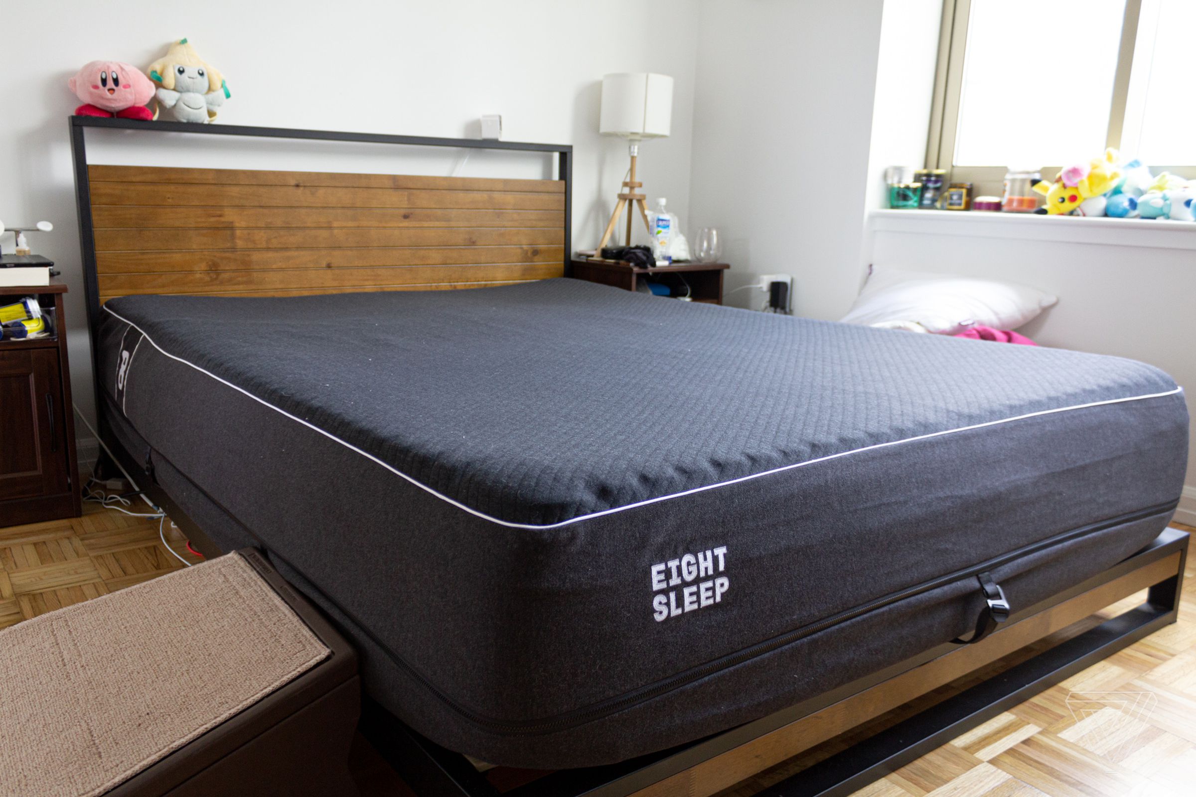 The Eight Sleep Pod 2 Pro Cover installed on a mattress.