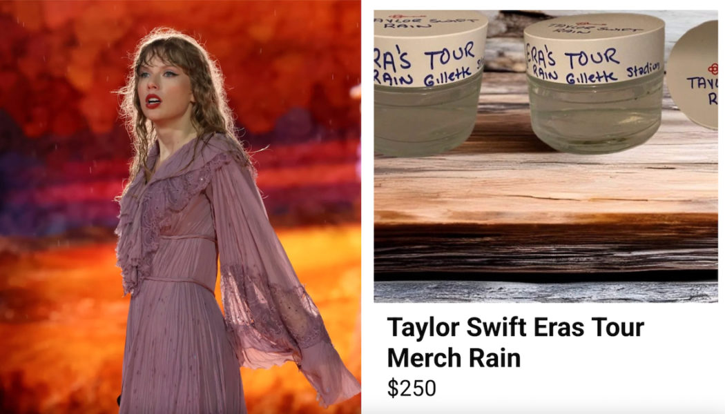 Taylor Swift fan sells jarred rain water from Boston show for $250 apiece