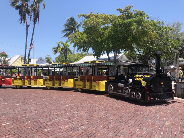 The Conch Tour Train is a great way to get around Key West. (Photo by Amy Bentley)