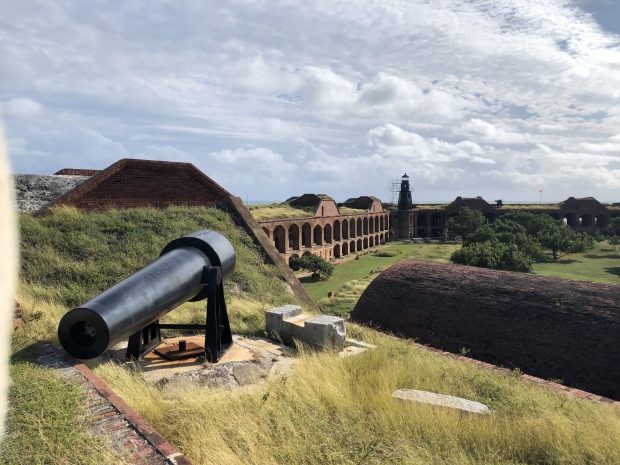 Fort Jefferson, built on a tiny island about 70 miles off the coast of Key West, was built to protect shipping around Florida. (Photo by Amy Bentley)