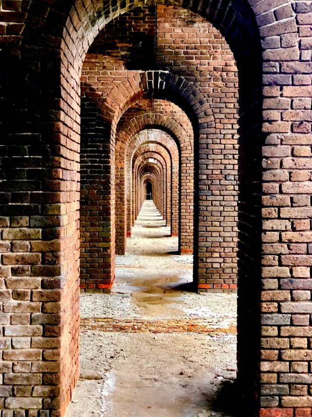 The interior of Fort Jefferson, which is part of Dry Tortugas National Park. (Photo by Amy Bentley)